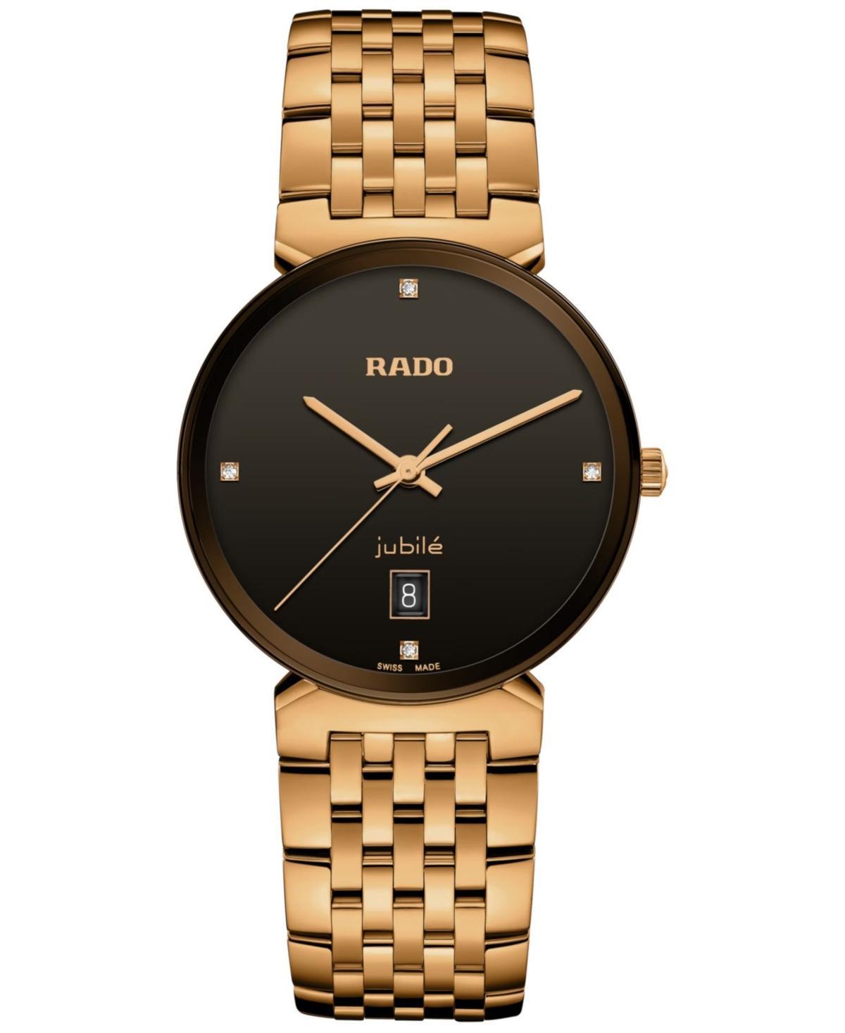 RADO Womens Florence Classic Quartz Analog Warm Gold Stainless Steel Bracelet Watch Product Image