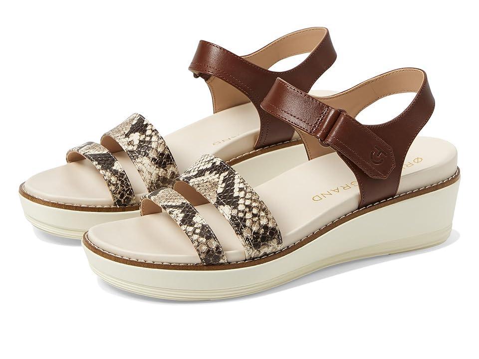 Cole Haan Originalgrand Peyton Flatform (Pecan/Sandollar Snake Print/Ivory) Women's Sandals Product Image