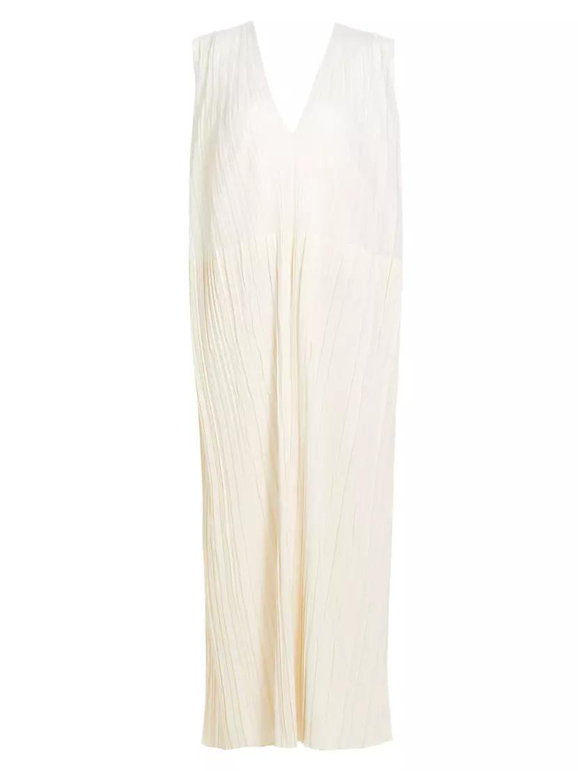 Silk Pleated Maxi-Dress product image