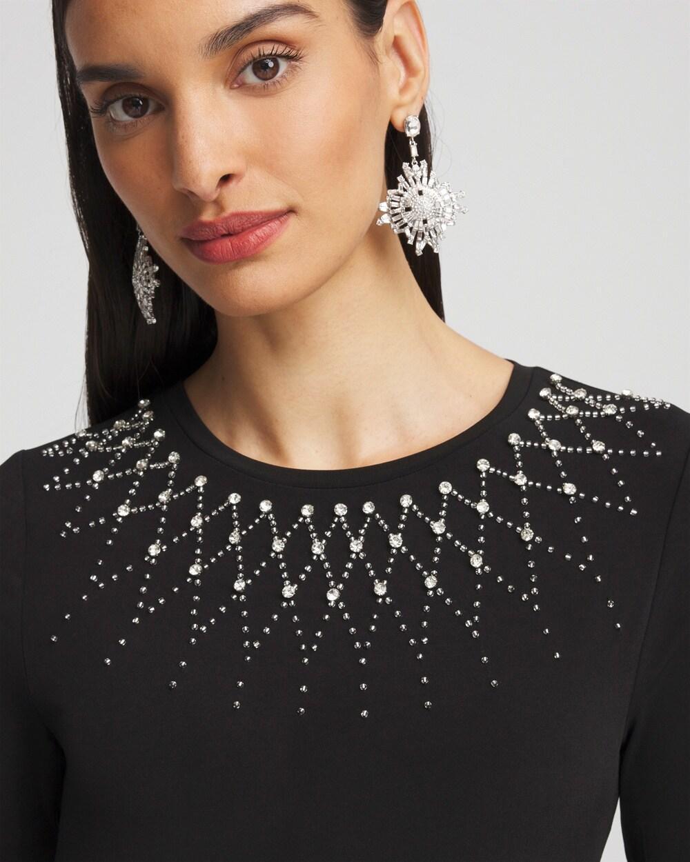 Petite Rhinestone Embellished Maxi Dress Product Image