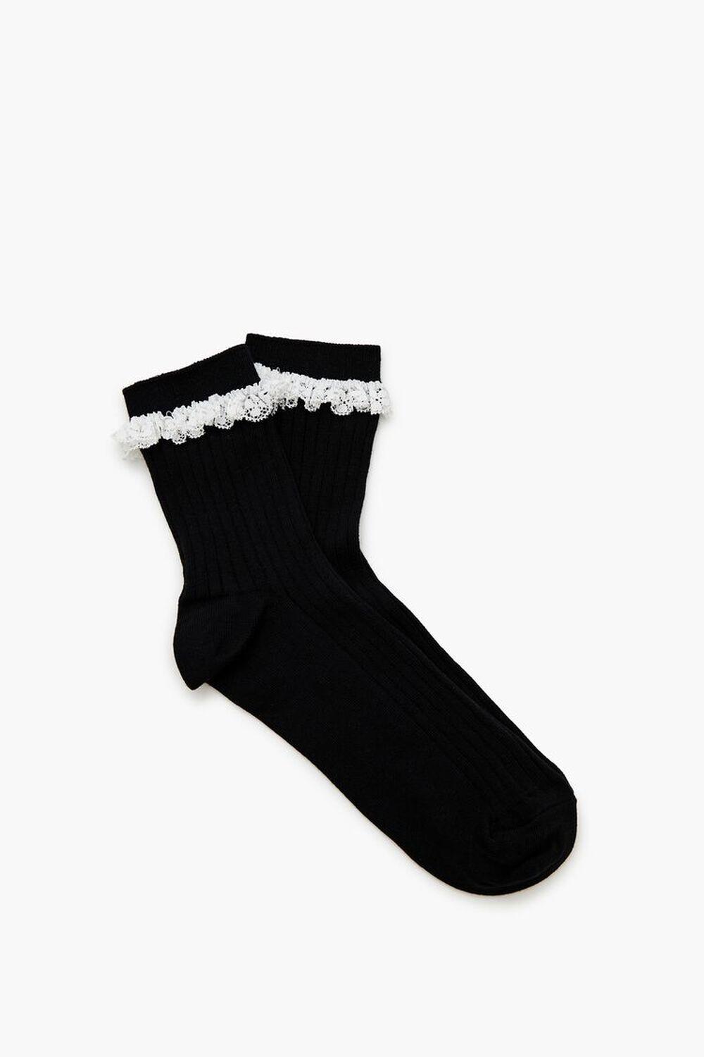 Lace-Trim Crew Socks | Forever 21 Product Image