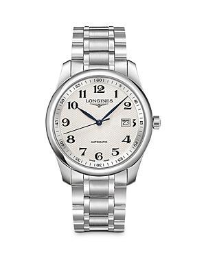 Longines Mens Master Collection Automatic Silver Dial Stainless Steel Bracelet Watch Product Image