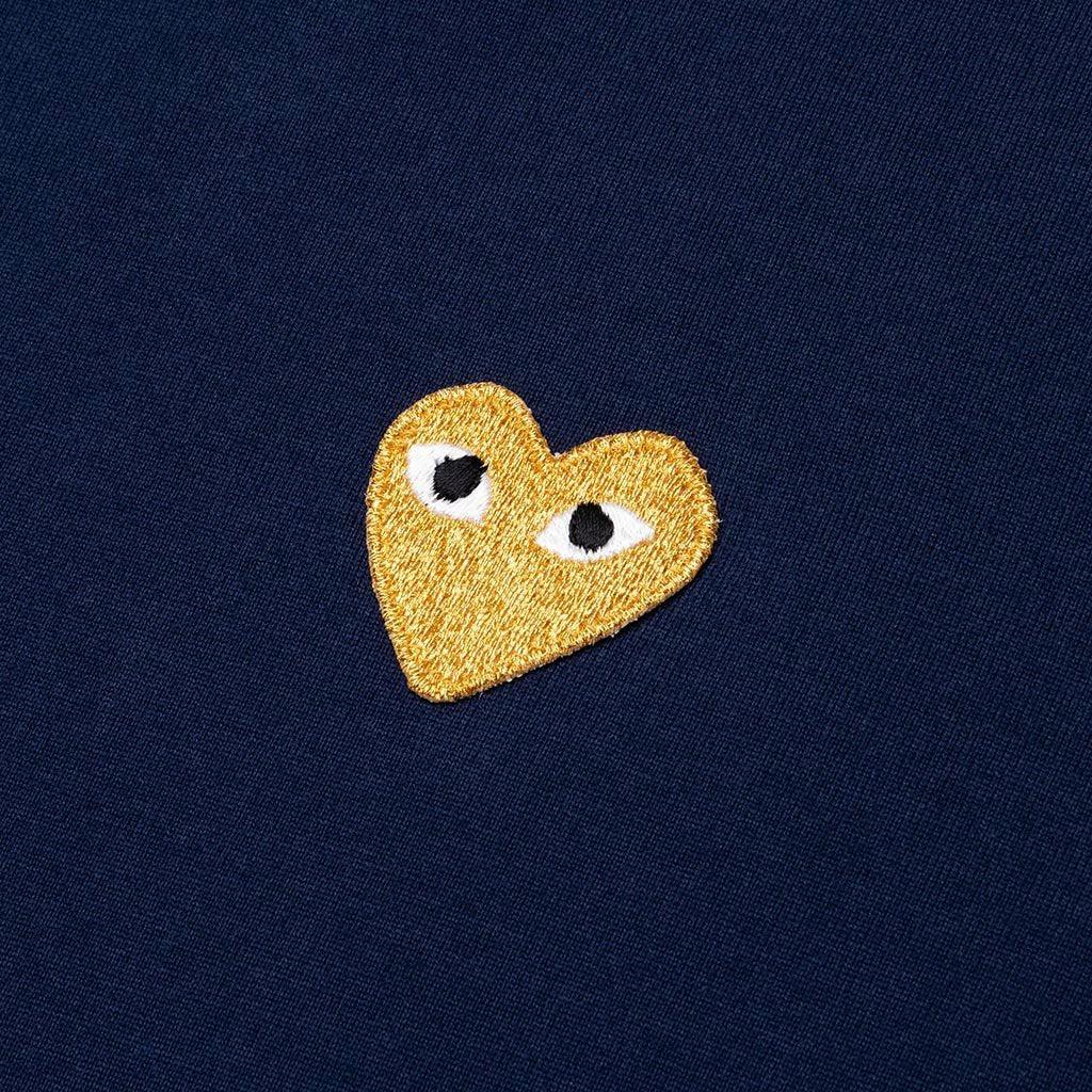 Women's Gold Heart T-Shirt - Navy Female Product Image