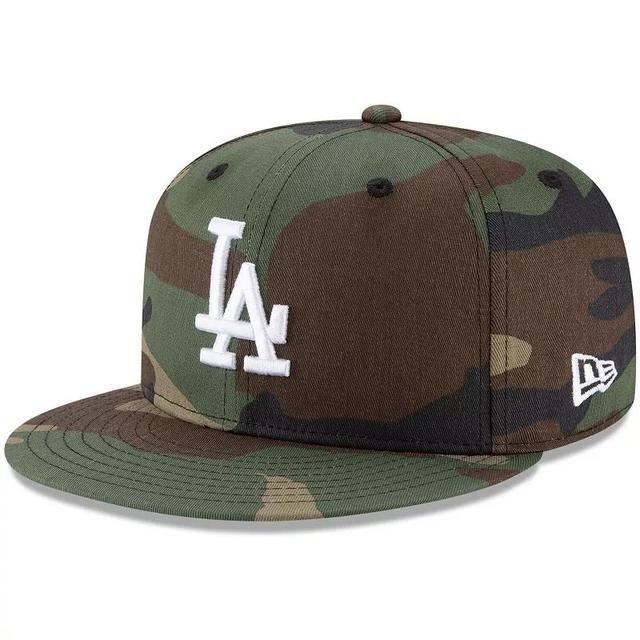 Mens New Era Camo Los Angeles Dodgers Basic 9FIFTY Snapback Hat Product Image