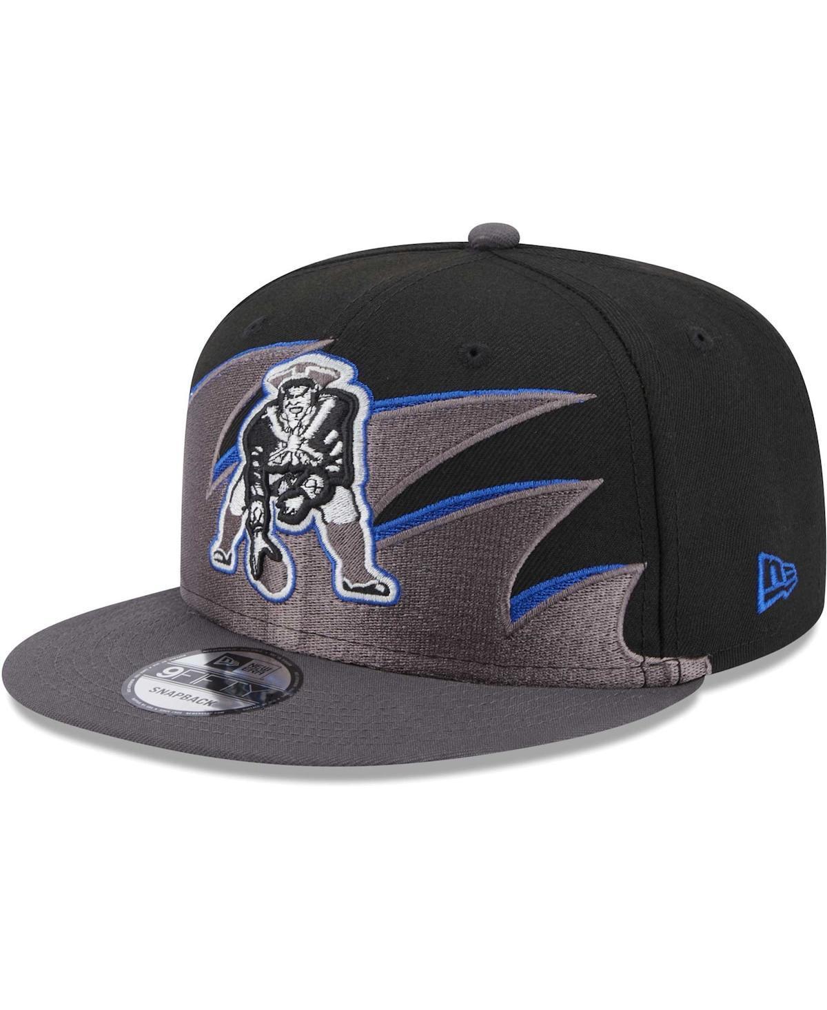 Mens New Era Black New England Patriots Tidal Wave 9FIFTY Snapback Hat Product Image