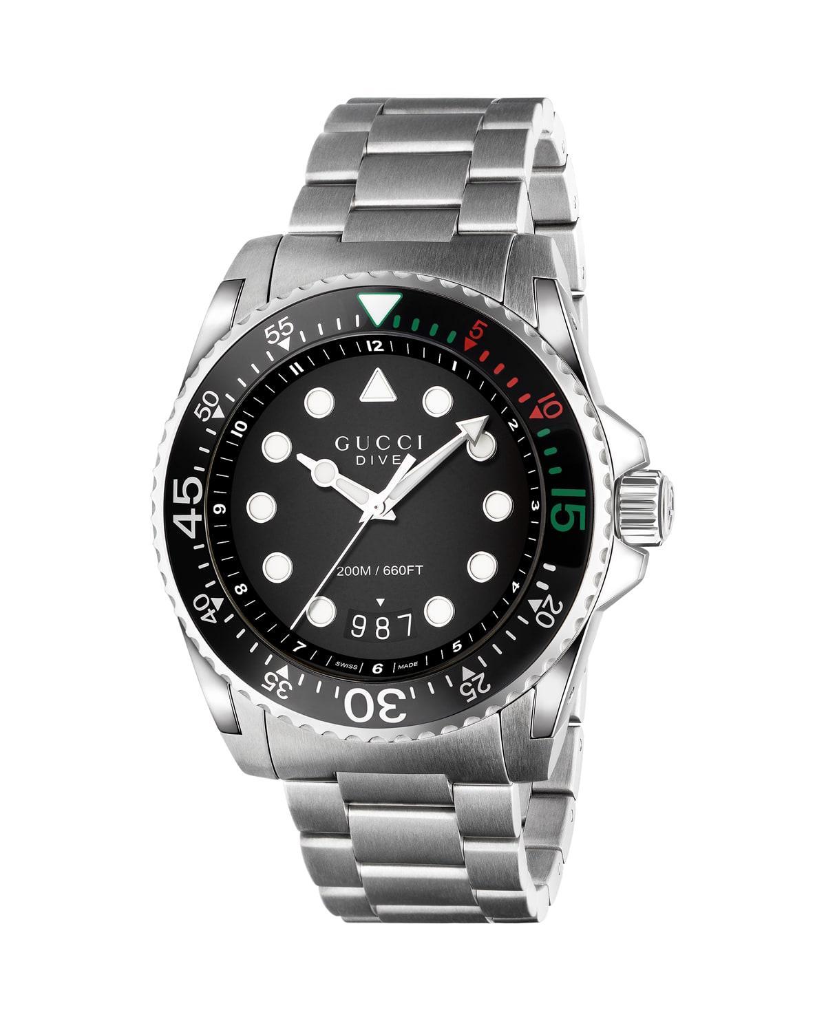 Mens Dive Stainless Steel Bracelet Watch Product Image