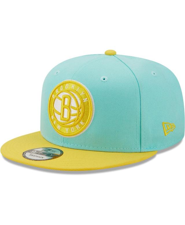 Mens New Era Turquoise Brooklyn Nets Color Pack 9Fifty Snapback Hat - Turquoise Product Image