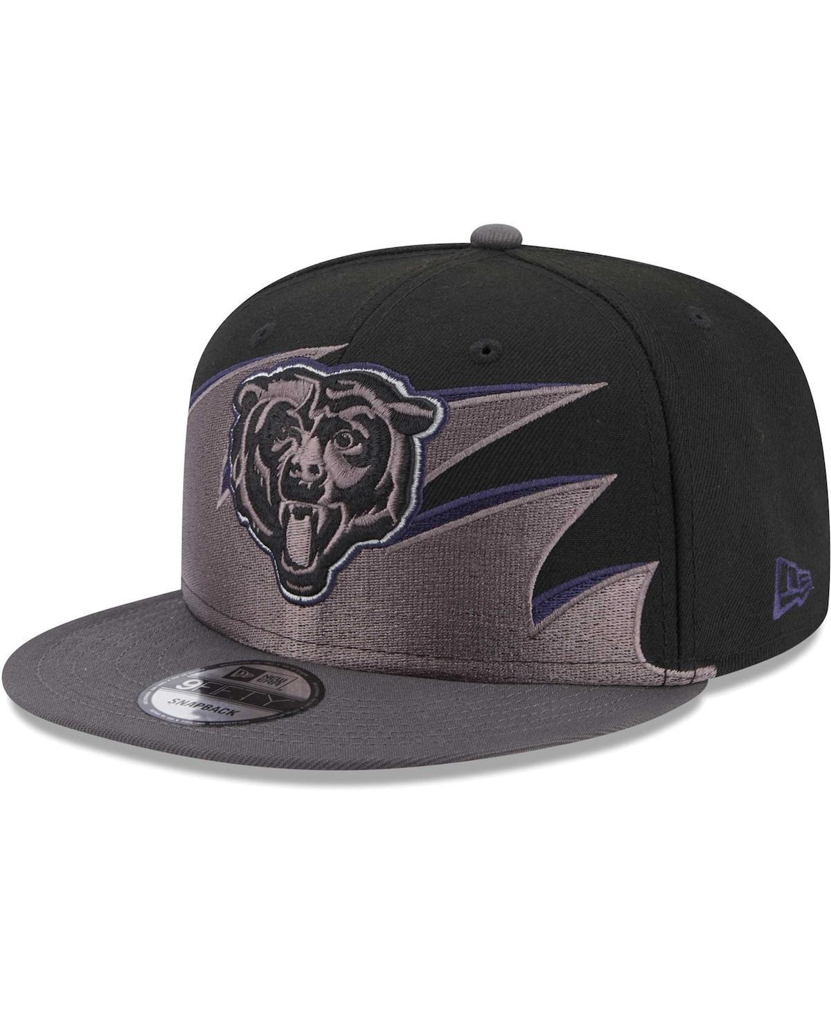 Mens New Era Black Chicago Bears Tidal Wave 9FIFTY Snapback Hat Product Image