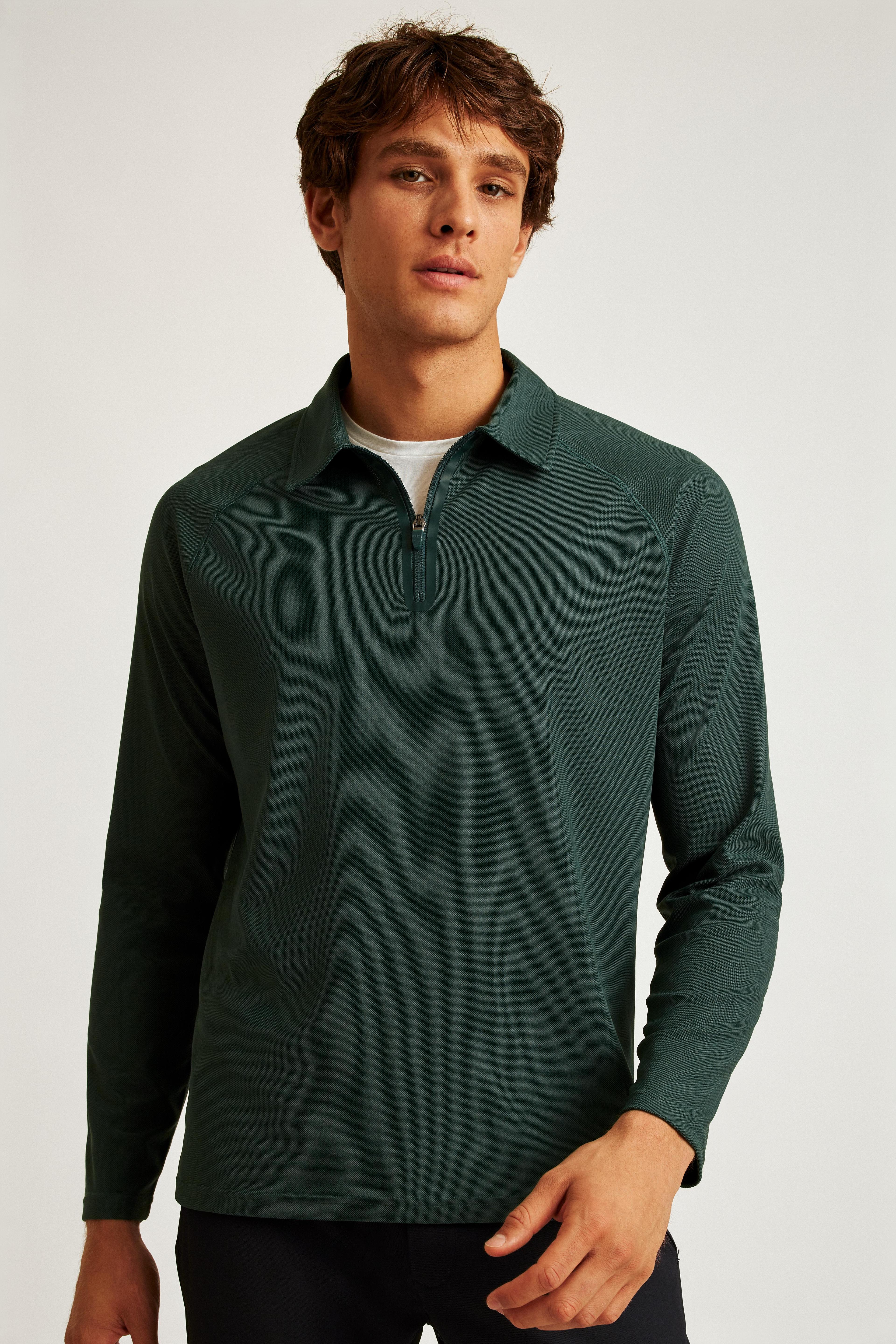 All Day Long Sleeve Zip Polo Product Image