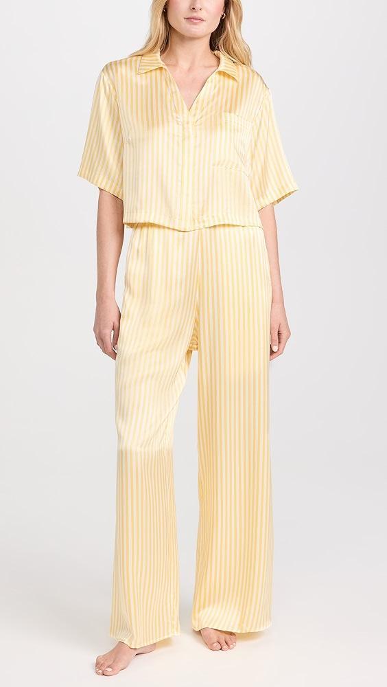 Lunya Washable Silk High Rise Pant Set | Shopbop Product Image