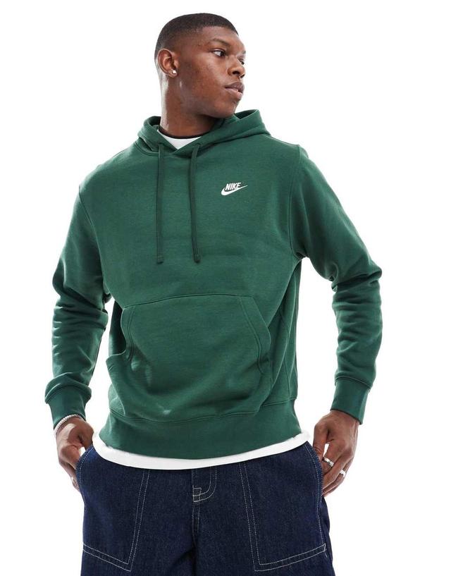 Nike Club hoodie in green Product Image