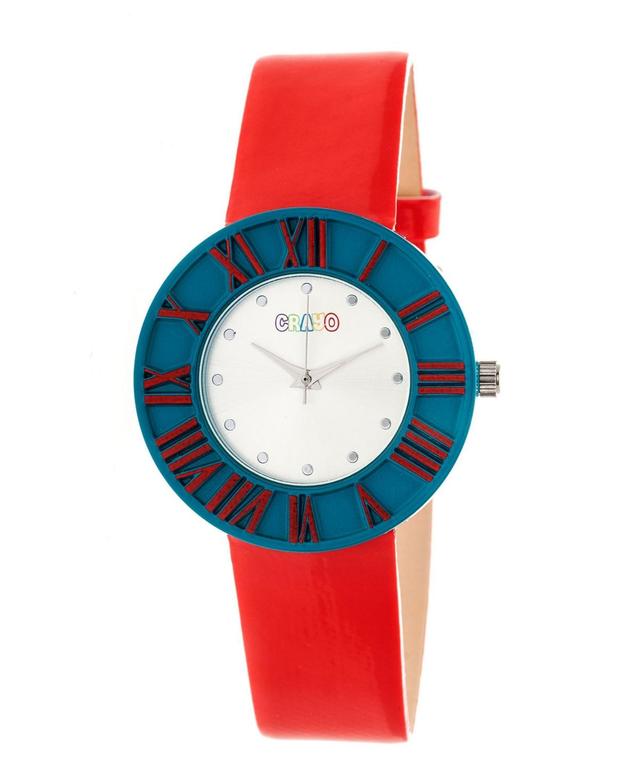 Crayo Unisex Prestige Red Polyurethane Strap Watch 37mm - Red Product Image