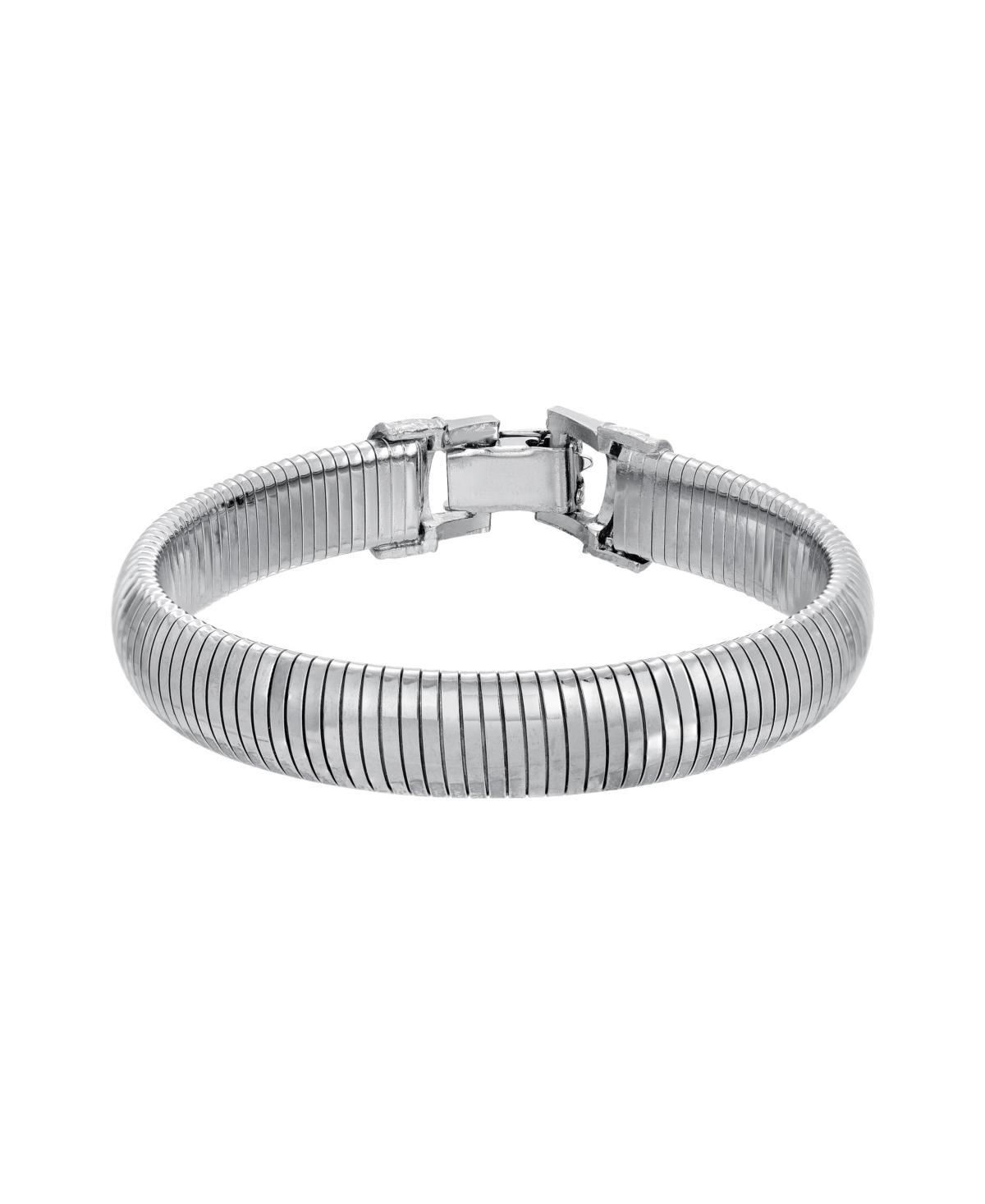 2028 Silver Tone Copra Stretch Clasp Bracelet Product Image