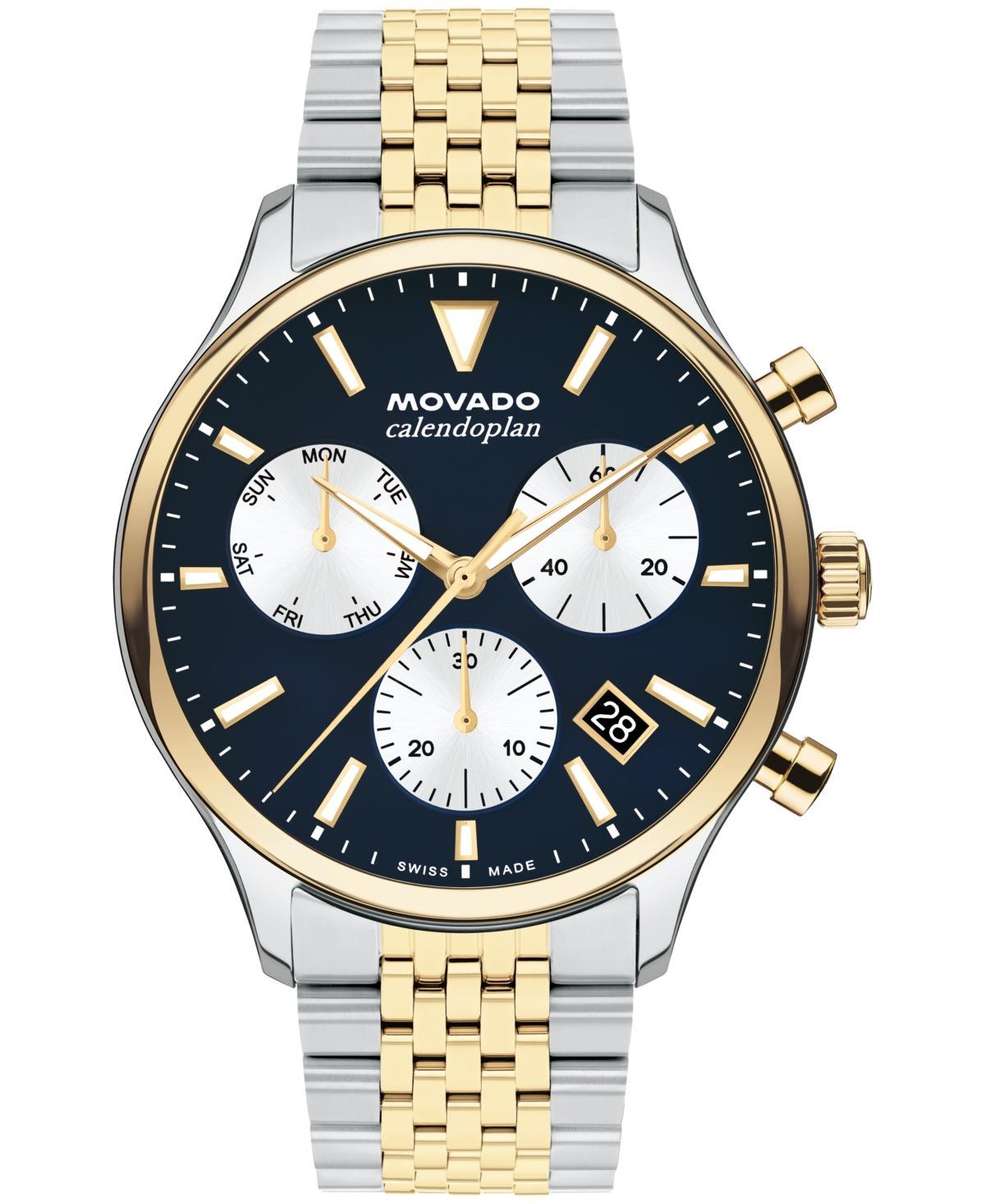 Movado Mens Calendoplan Swiss Quartz Chrono Two-Tone Stainless Steel Watch 43MM - Two-tone Product Image