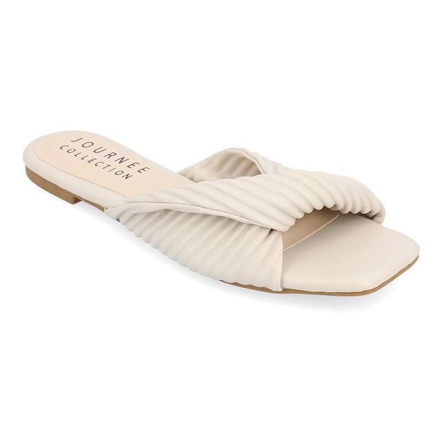 Journee Collection Emalynn Tru Comfort Foam Womens Slide Sandals Dark Beige Product Image