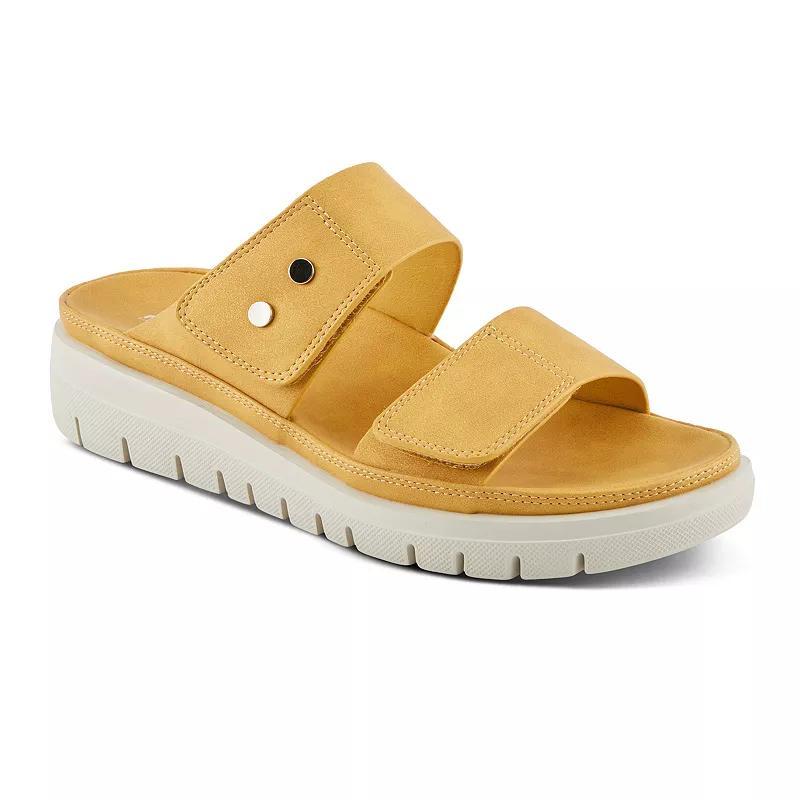 Flexus by Spring Step Buttony Womens Slide Sandals Yellow Product Image