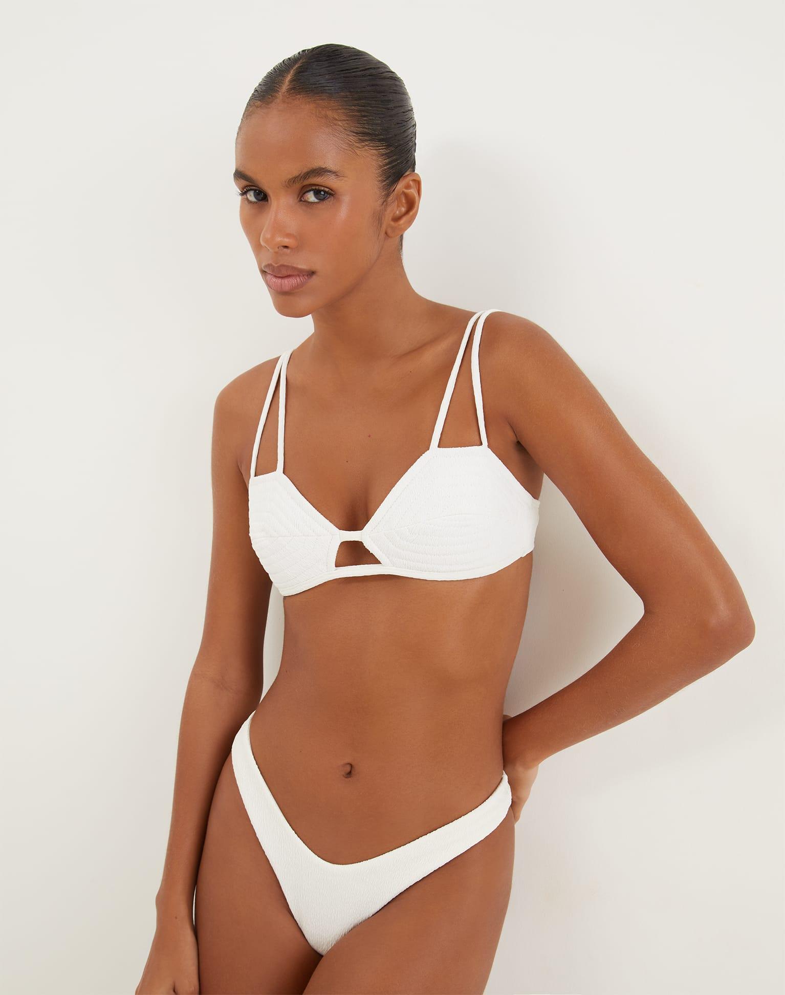 Firenze Esther Parallel Tri Top - White Product Image