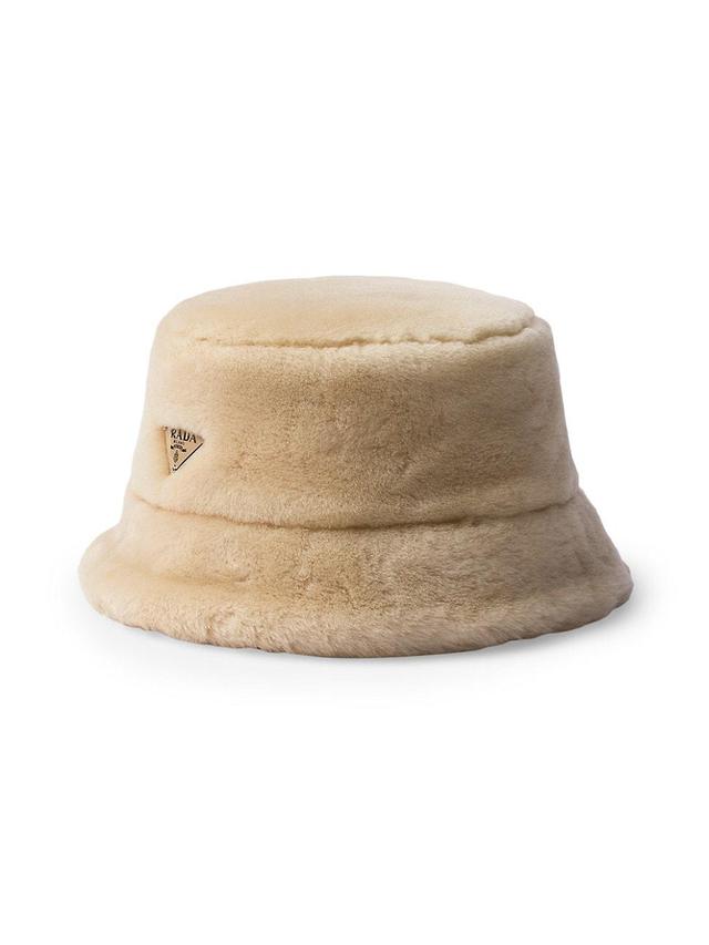 Womens Shearling Bucket Hat Product Image