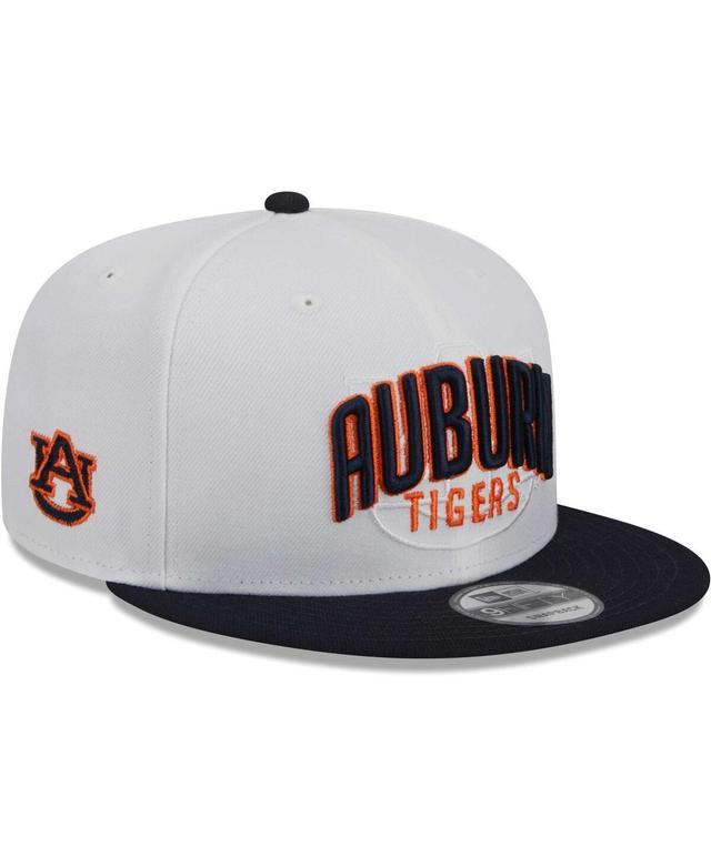 Mens New Era White Auburn Tigers Two-Tone Layer 9FIFTY Snapback Hat - White Product Image