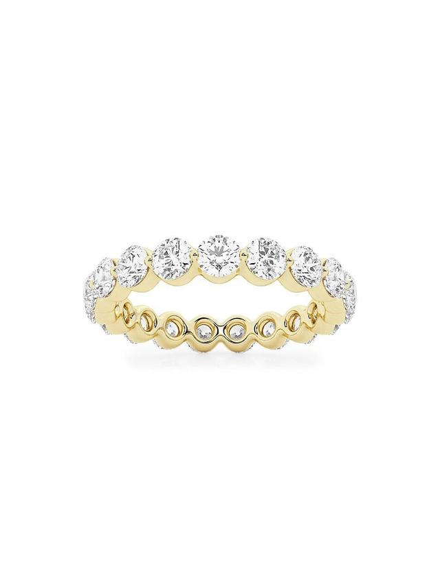 Womens 14K Yellow Gold & Floating Round Lab-Grown Diamond Eternity Band/2.00-4.00 TCW Product Image