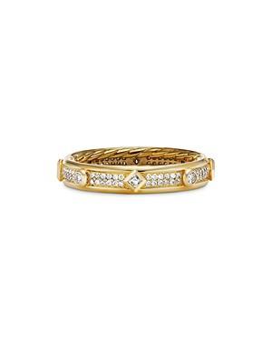 Womens Modern Renaissance Ring In 18K Yellow Gold With Full Pav Diamonds Product Image