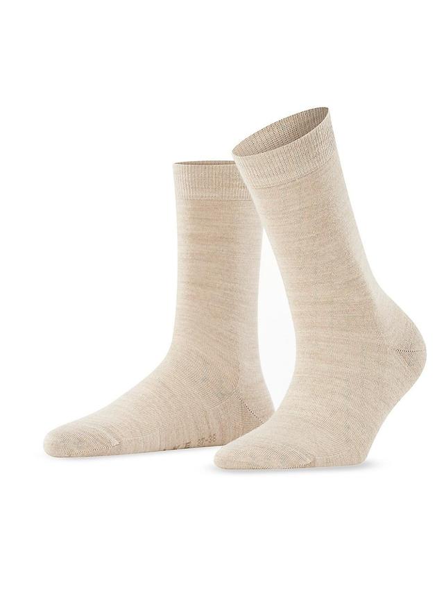 Womens Merino Wool-Blend Crew Socks Product Image