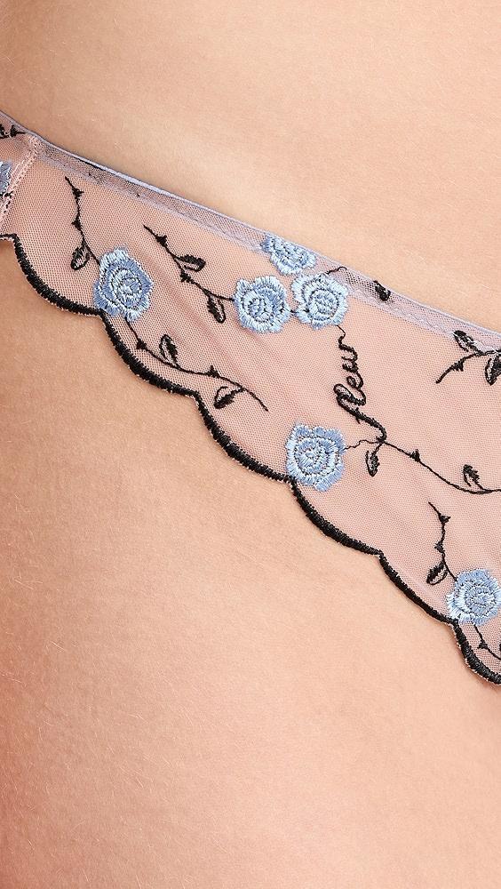 Fleur du Mal Rose and Vine Embroidery Cheeky Panties | Shopbop Product Image