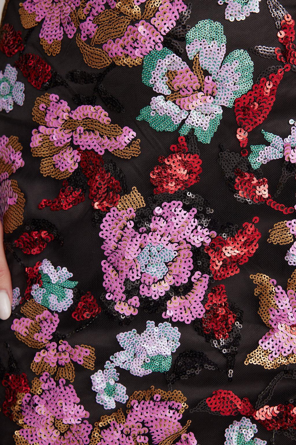 Dynamo Floral Sequin Crop Top Product Image