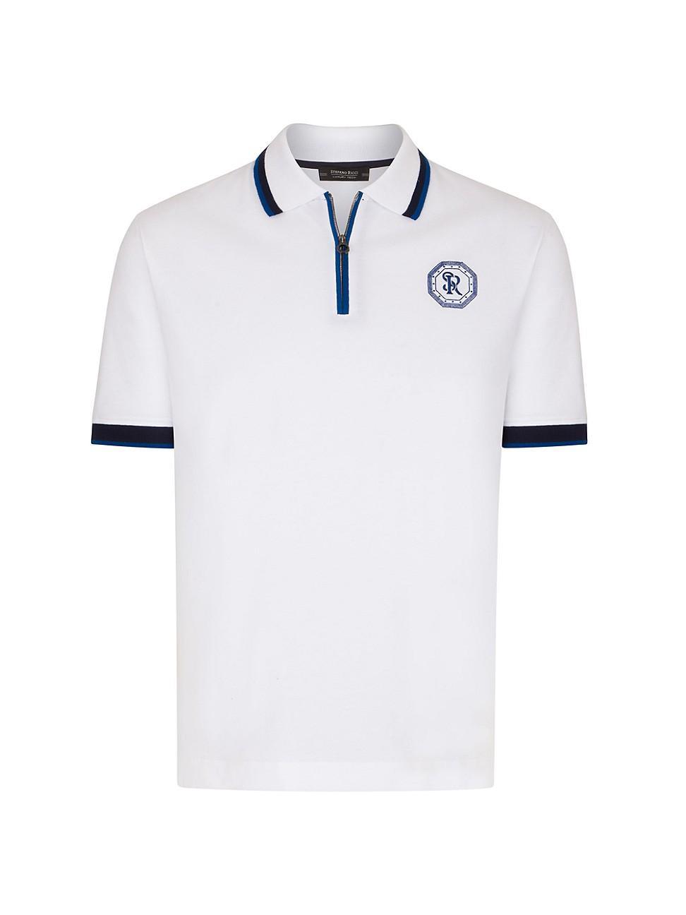 Mens Zip Polo Shirt Product Image