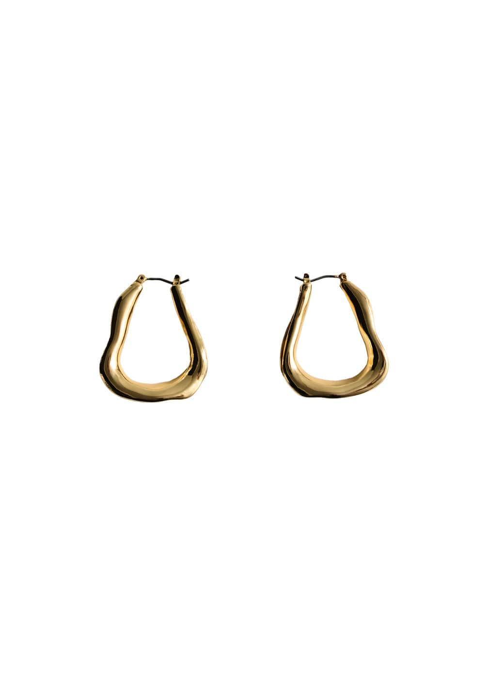 MANGO - Twisted hoop earrings - One size - Women Product Image