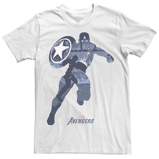 Mens Marvel Avengers Captain America Silhouette Fill Tee Product Image