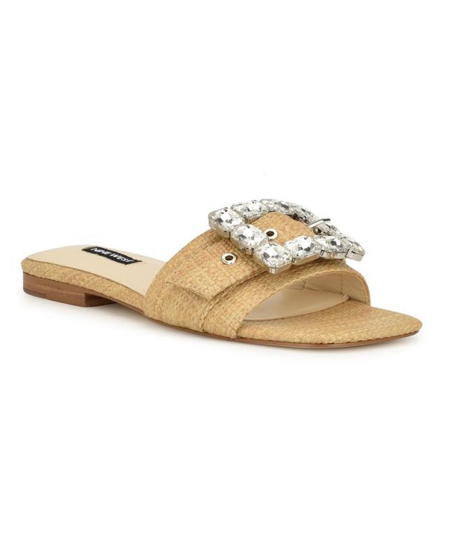 Nine West Matter Crystal Buckle Slide Sandal Product Image