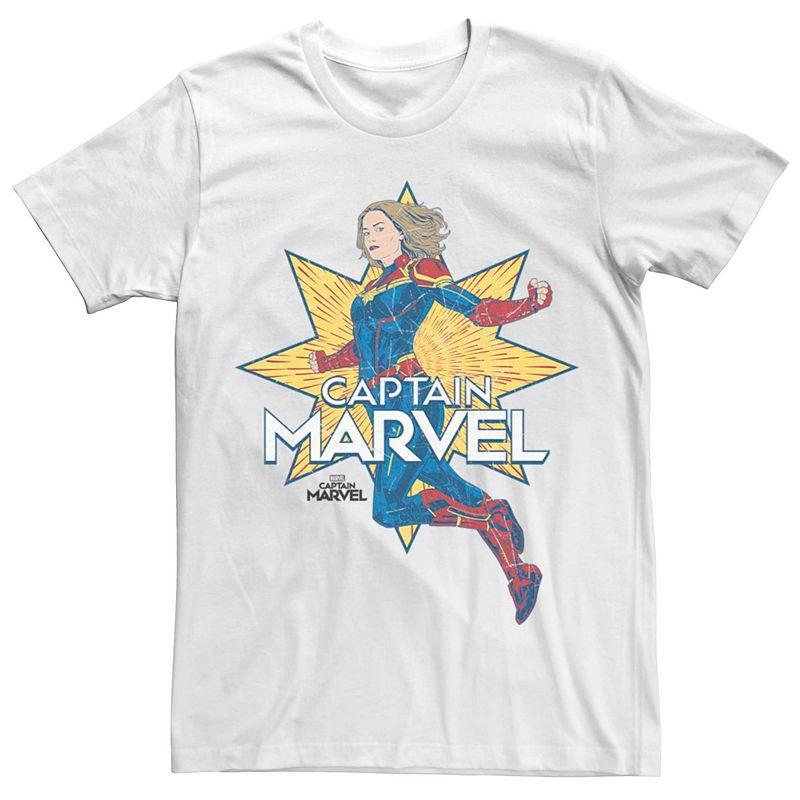 Mens Marvel Captain Marvel Star Burst Cartoon Tee Product Image