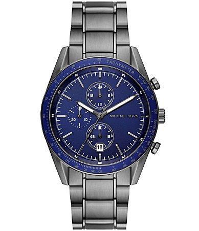 Michael Kors Mens Warren Chronograph Gunmetal Stainless Steel Bracelet Watch Product Image