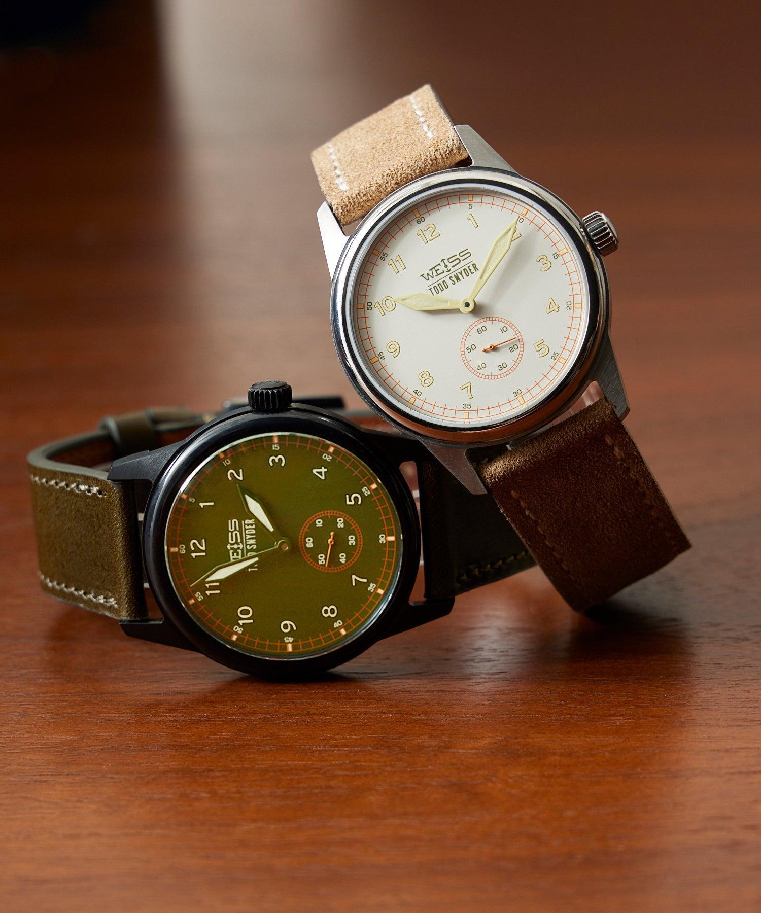 Todd Snyder x Weiss Watch Company 38MM Standard Issue Watch in Sand Storm Product Image