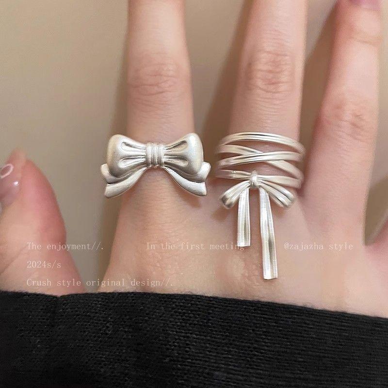 Bow Alloy Open Ring Product Image