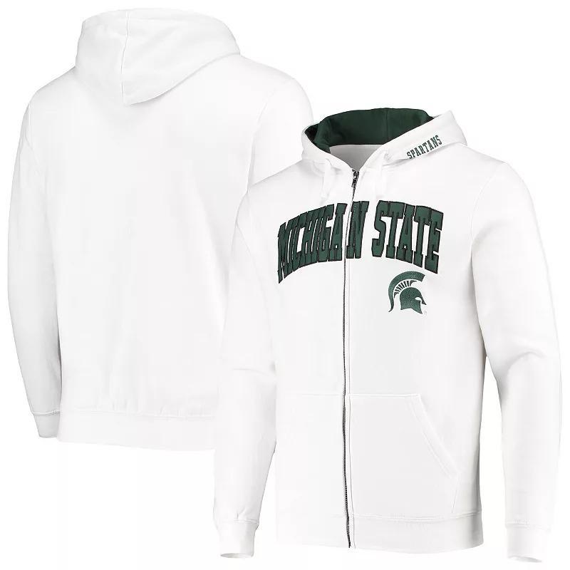 Mens Colosseum Michigan State Spartans Arch & Logo 3.0 Full-Zip Hoodie Product Image