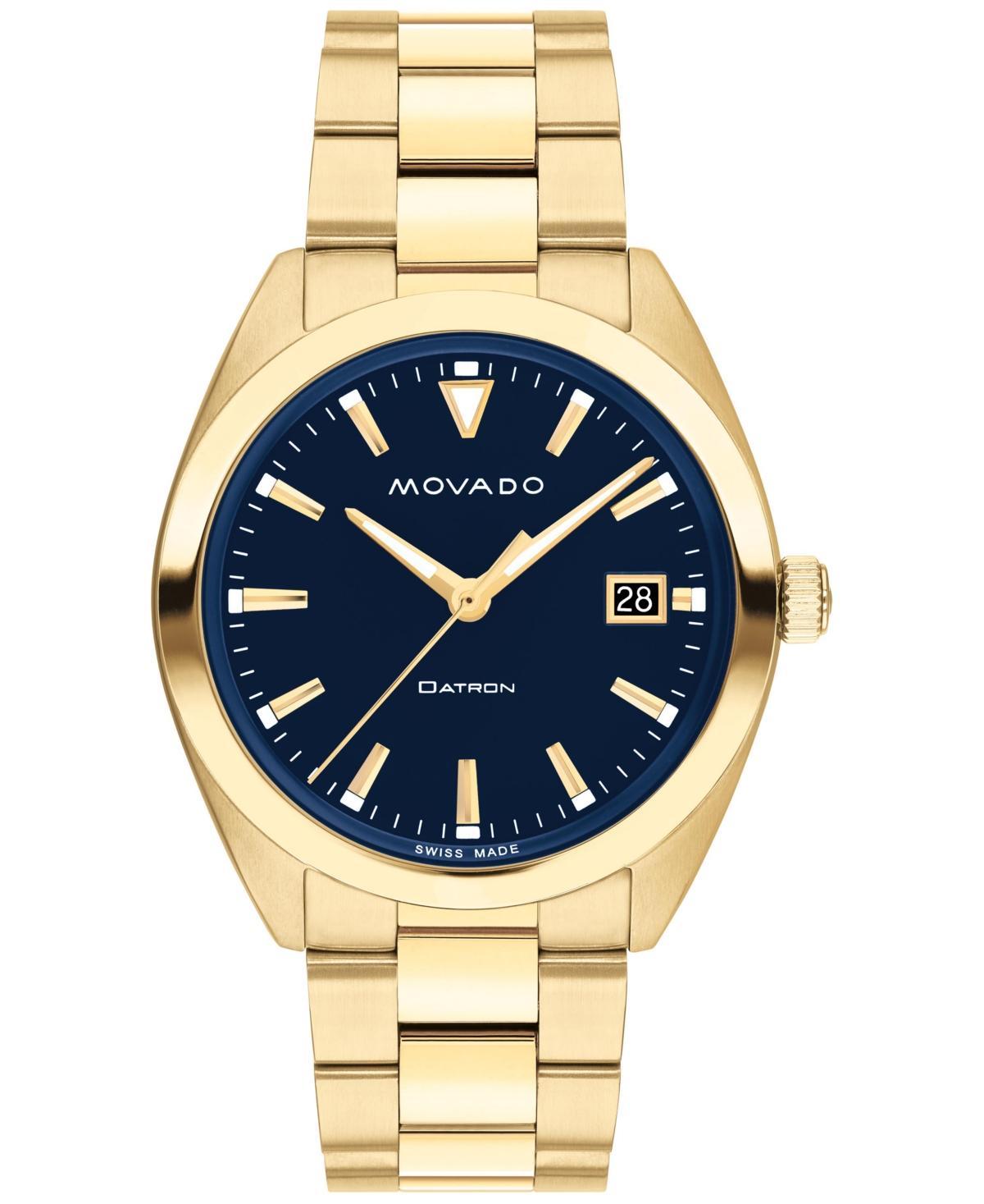 Movado Unisex Swiss Heritage Datron Gold Ion-Plated Steel Bracelet Watch 39mm Product Image