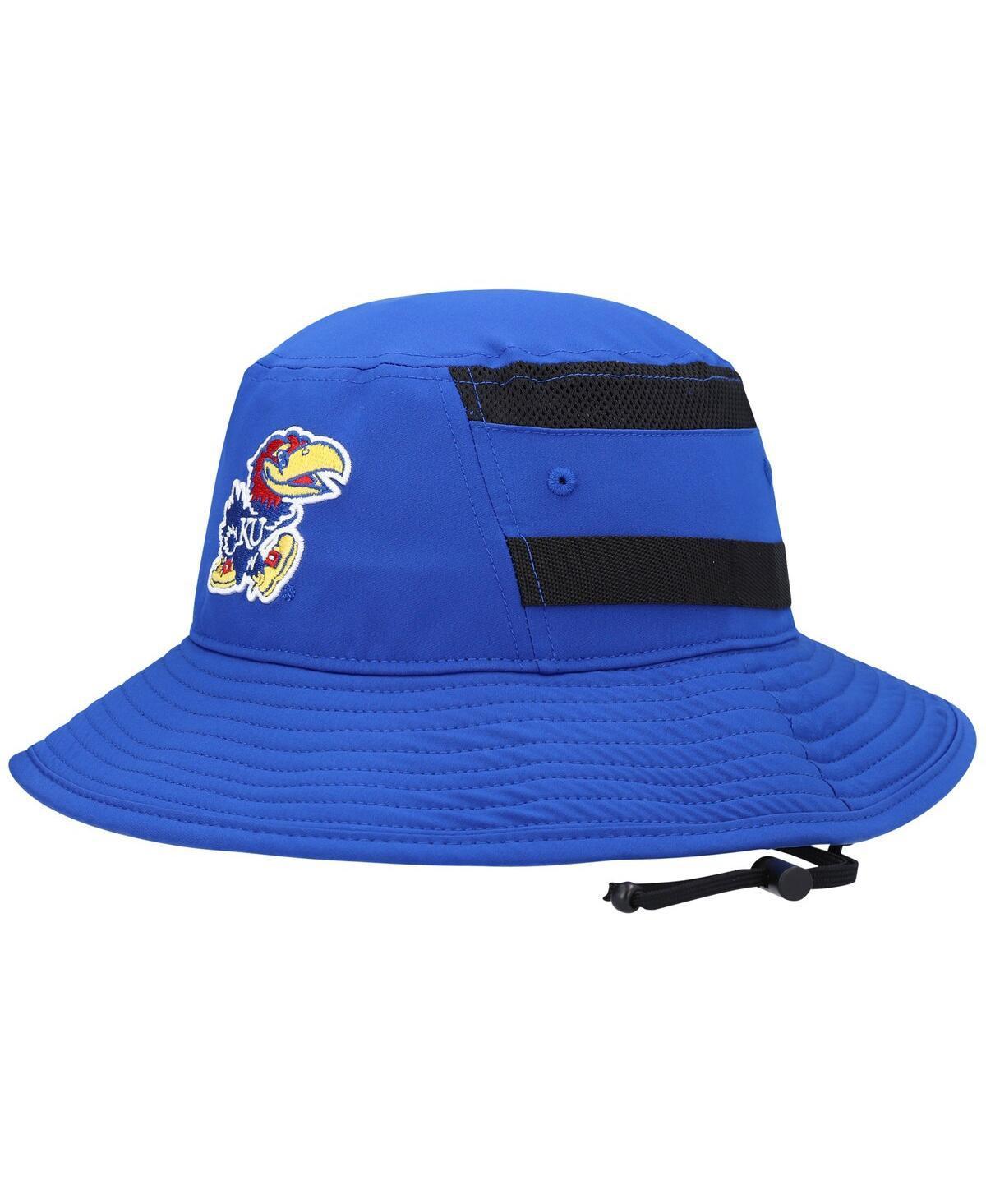 Mens adidas Royal Kansas Jayhawks 2021 Sideline AEROREADY Bucket Hat Product Image