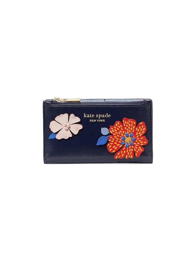 Kate Spade Dottie Bloom Flower Applique Small Slim Bifold Wallet Product Image