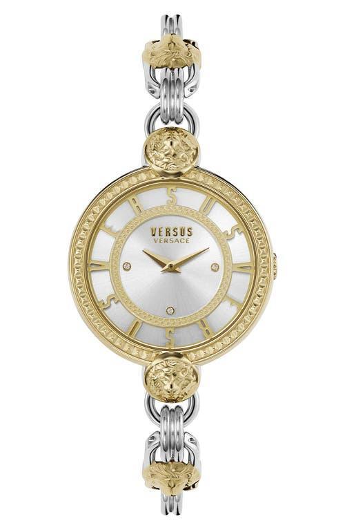 Versus Versace Womens Les Docks Two Hand Two-Tone Stainless Steel Watch 36mm Product Image