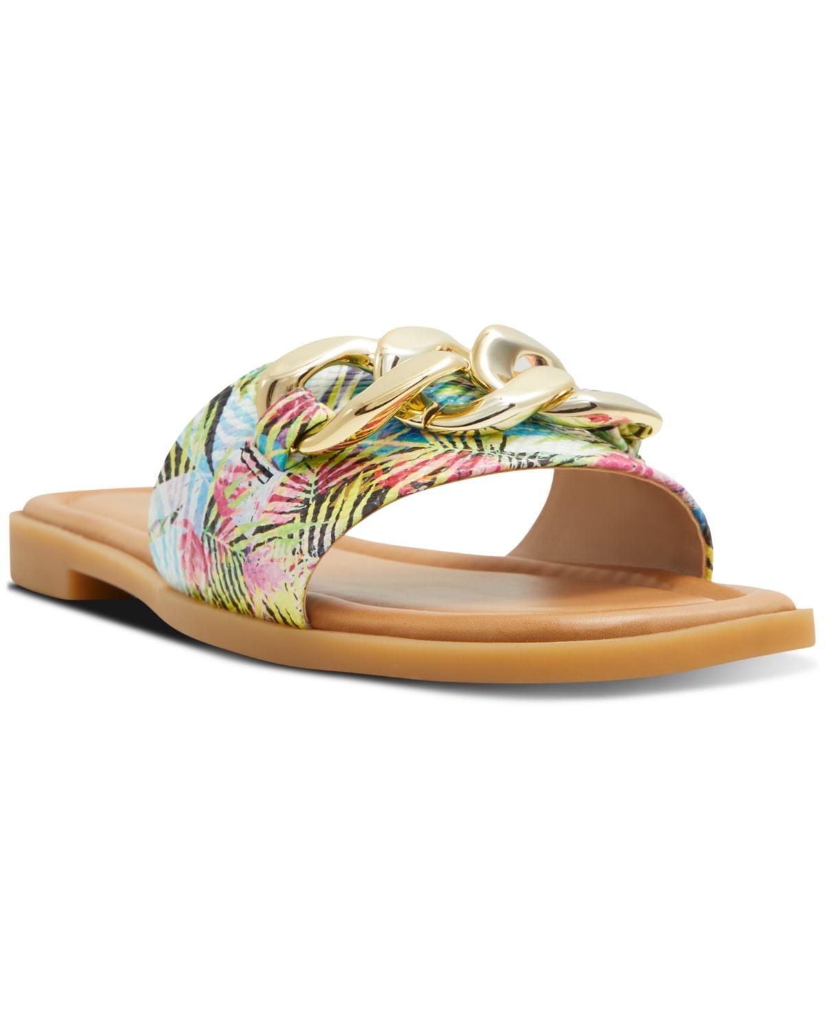 Aldo Womens Ezie Buckled Flat Slide Sandals Product Image