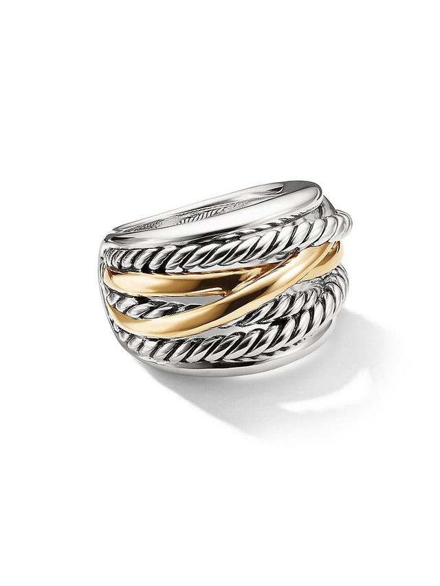 Womens The Crossover Collection Wide Ring with 14K Yellow Gold Product Image