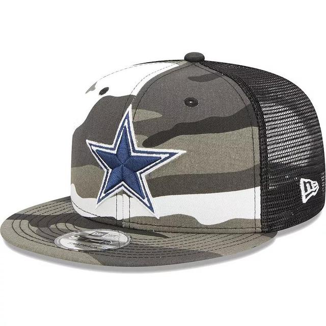 Mens New Era Urban Camo Dallas Cowboys 9FIFTY Trucker Snapback Hat Product Image