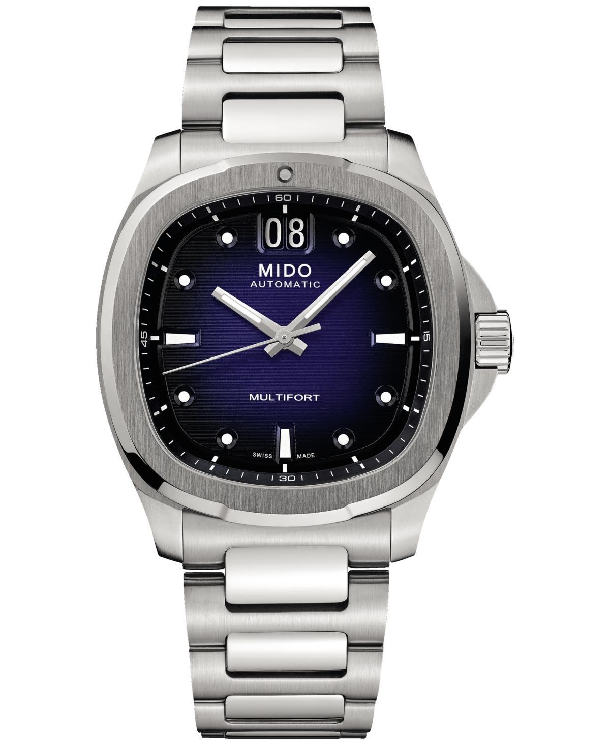 Mido Mens Swiss Automatic Multifort Stainless Steel Bracelet Watch 41mm Product Image