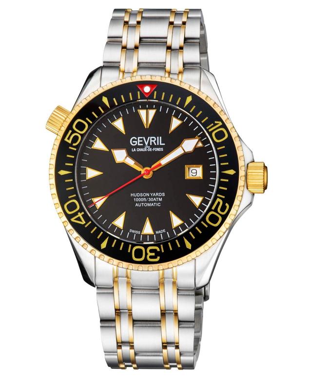 Gevril Mens Hudson Yards Two-Tone Stainless Steel Watch 43mm Product Image