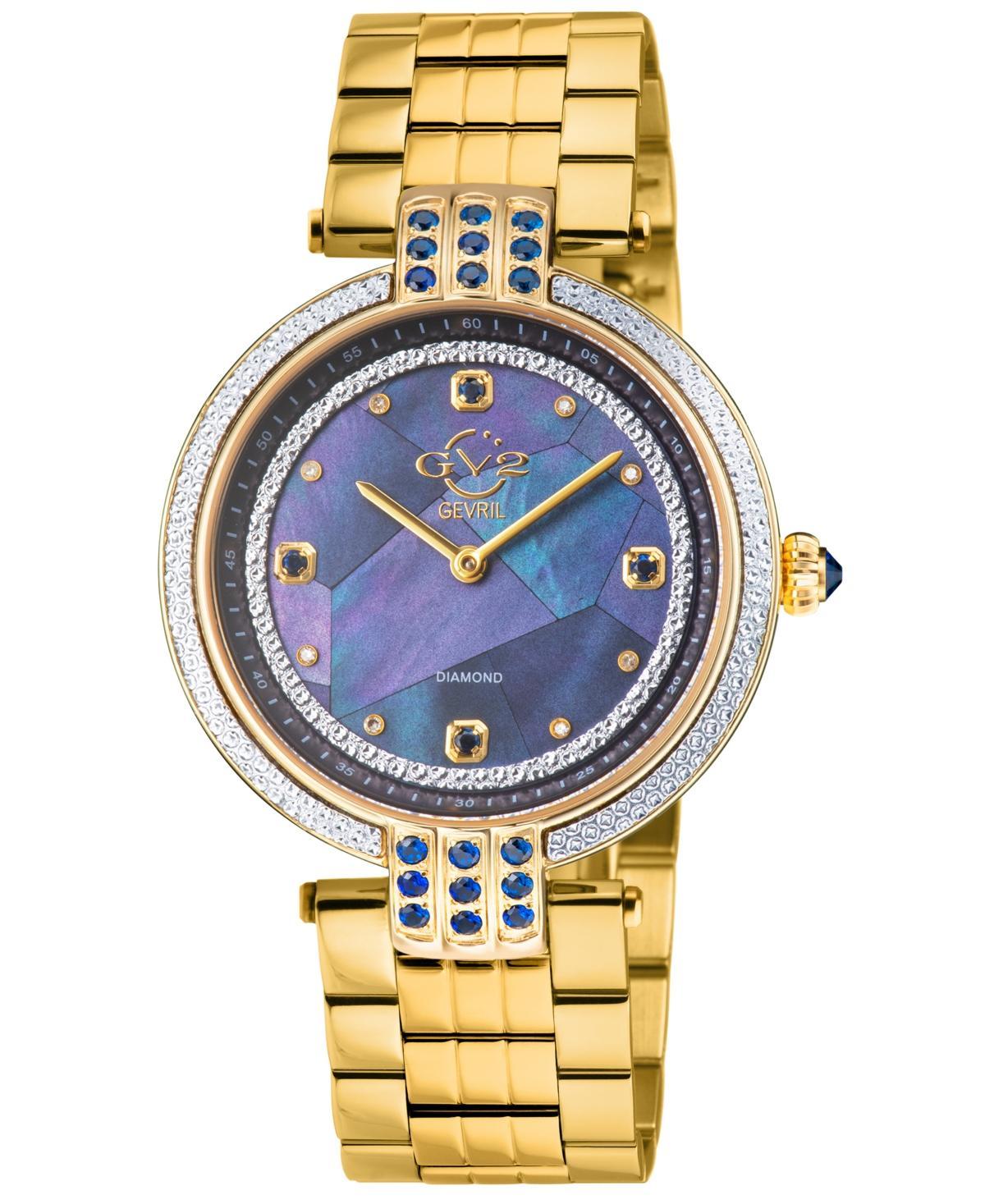 GV2 by Gevril Womens Matera Swiss Quartz Gold-Tone Stainless Steel Watch 35mm Product Image