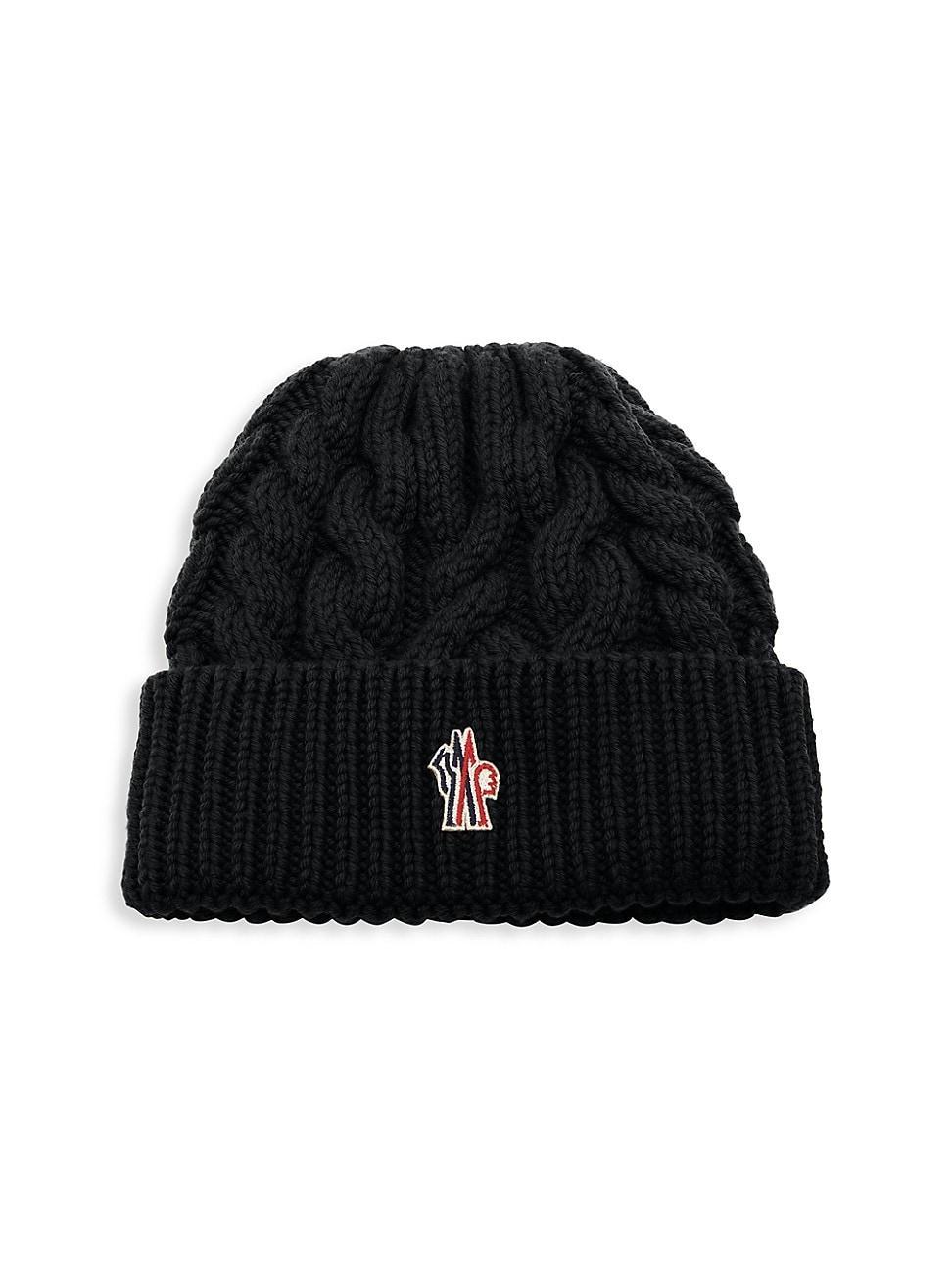 Moncler Grenoble Logo Embroidered Virgin Wool Cable Beanie Product Image