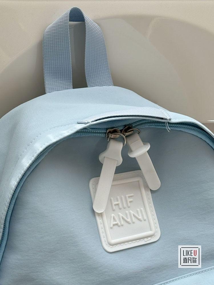 Lettering Canvas Backpack Product Image