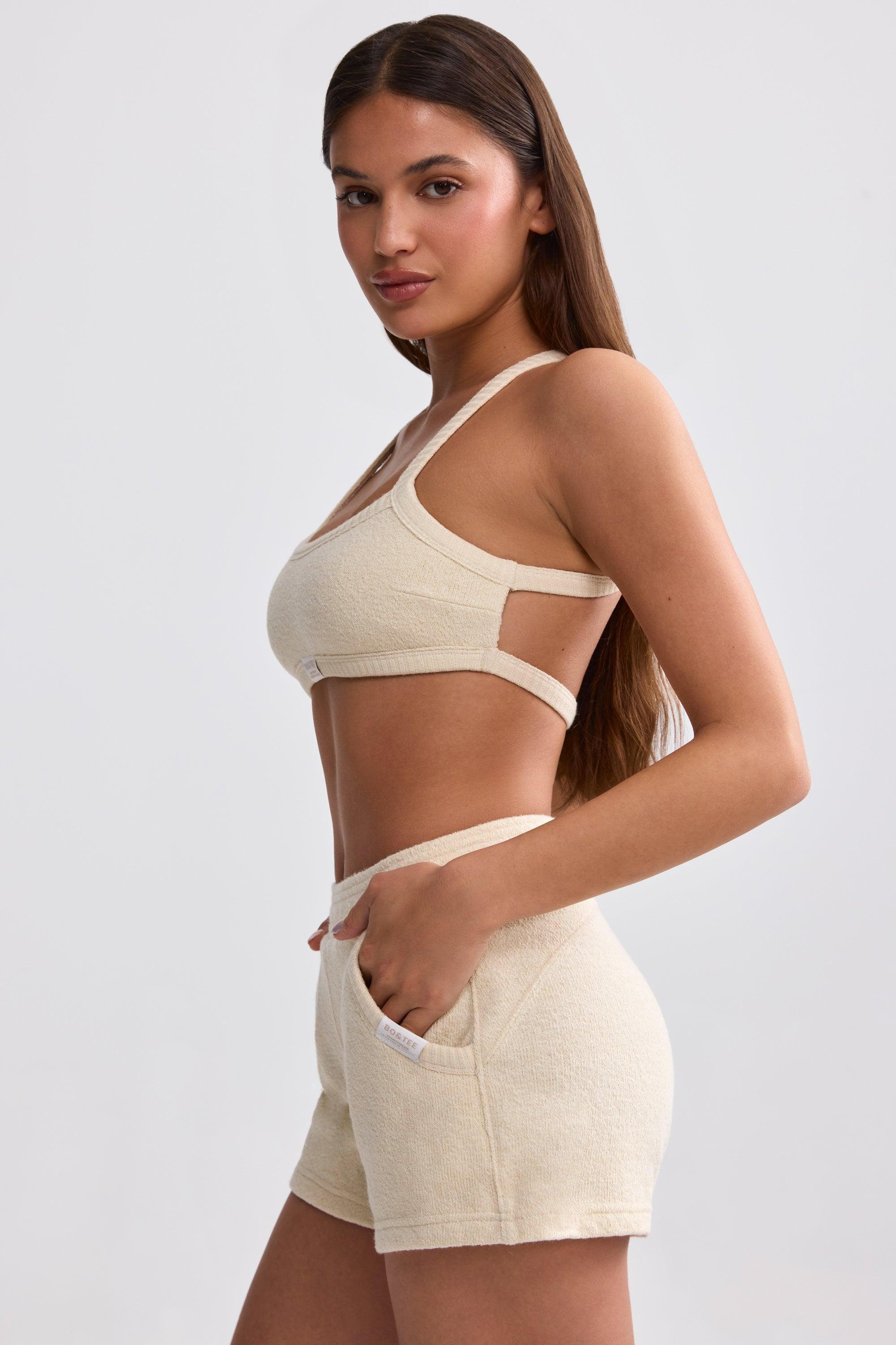 Terry Towelling Shorts in Cream Product Image